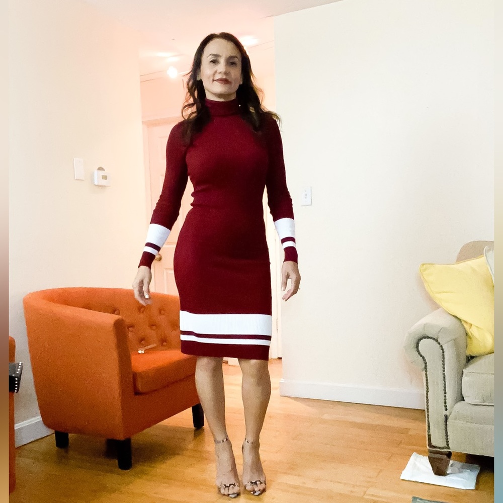 ⚠️⚠️⚠️Burgundy  turtle neck dress